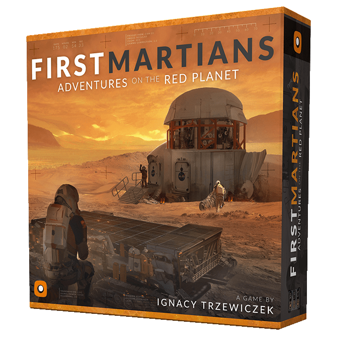 First Martians: Adventures on the Red Planet by Portal Games is an epic board game featuring astronauts exploring Mars, with a companion app for immersive gameplay.