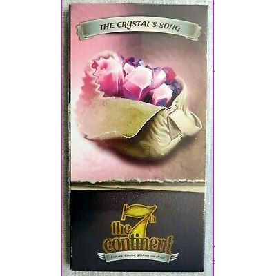 The 7th Continent: The Crystal's Song & Game Modes Expansion by Serious Poulp features a pouch of pink crystals, the expansion logo, and the tagline "Being brave may be your only hope," hinting at new game modes.