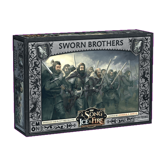 A box of A Song of Ice & Fire Sworn Brothers by Cool Mini Or Not for the tabletop miniatures game.