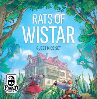 Illustration of two mice in grass facing a large house, framed by trees. Text reads Rats of Wistar Bundle, inspired by the board game about mice escaping a lab. Cranio Creations logo appears in the bottom left corner.