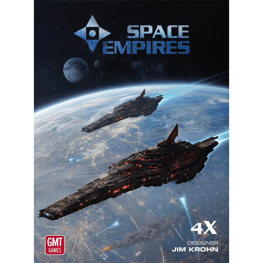 Space empires game cover with spaceships and Earth in the background