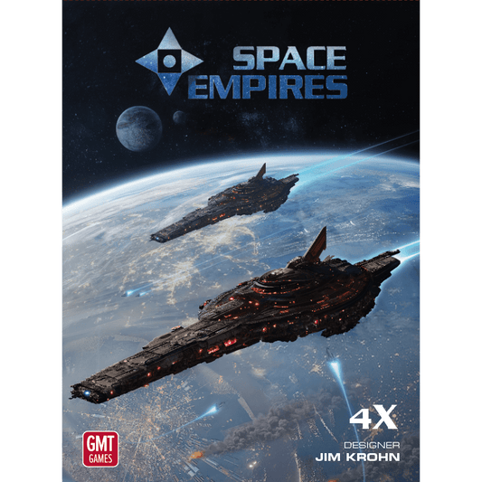 Space empires game cover with spaceships and Earth in the background