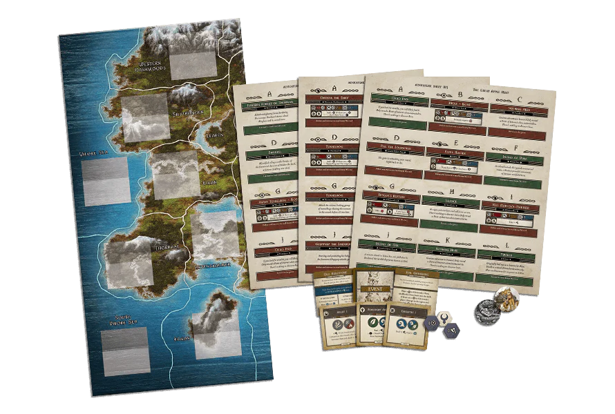The Trudvang Legends Westmark Expansion by Cool Mini Or Not adds a regional map, faction sheets, campaign cards, and tokens—ideal for launching a religious war campaign or exploring the new Sentinel class.