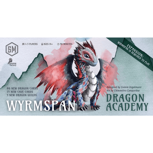 Dragon-themed game expansion pack with dragon illustration on a green background