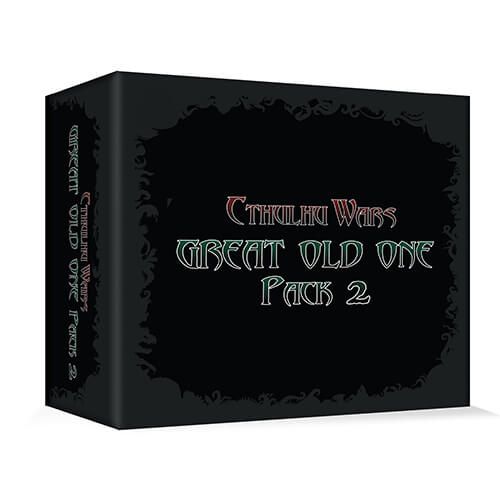 A black box with ornate borders labeled "Cthulhu Wars: Great Old One Pack Two" by Petersen Games, featuring bold red and green text—an eye-catching board game expansion for fans.