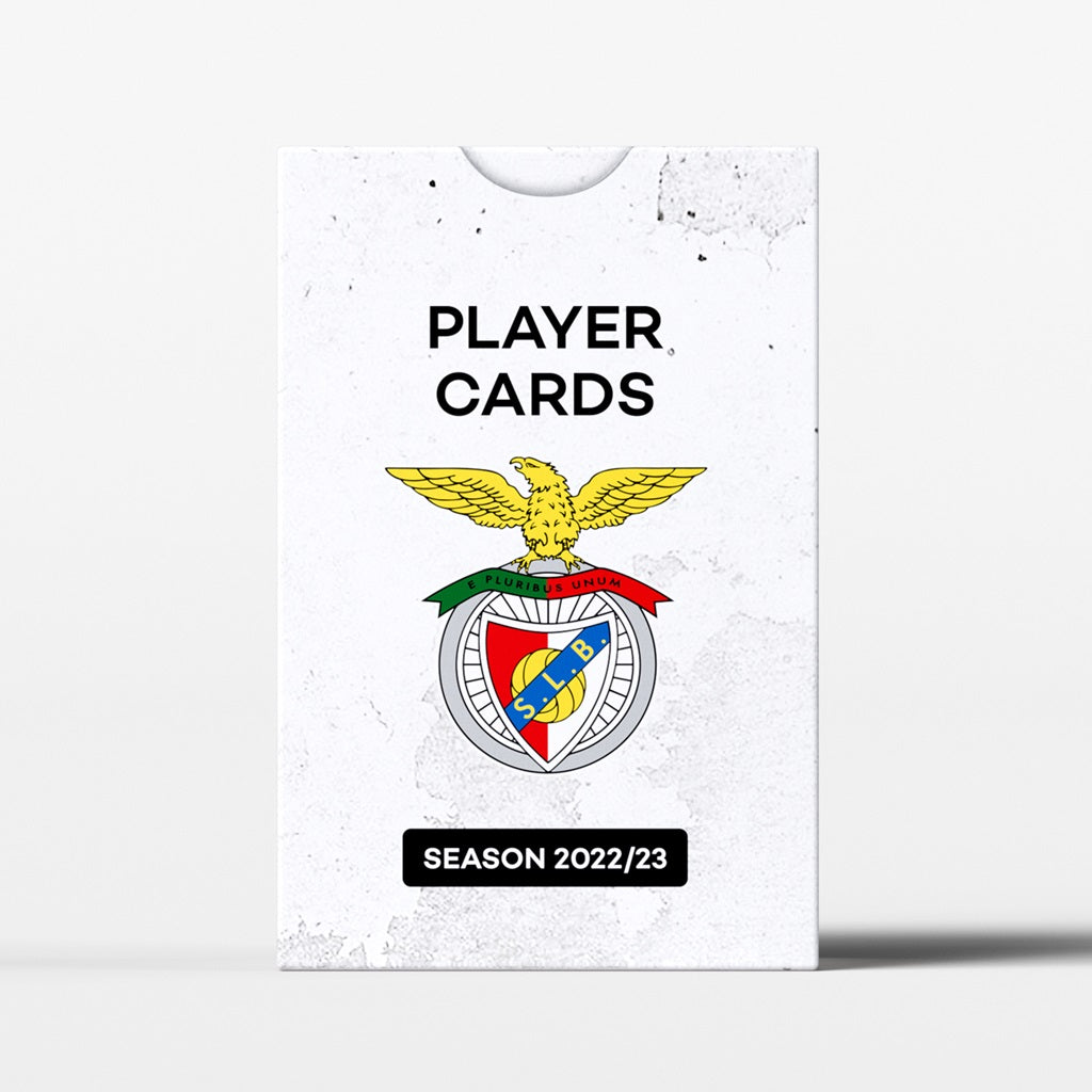 Superclub: SL Benfica Player Cards 2022/23, featuring the club logo and season details in a sleek white box—ideal for Superclub fans and Benfica supporters.